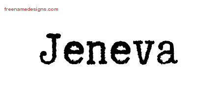 Typewriter Name Tattoo Designs Jeneva Free Download