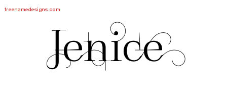 Decorated Name Tattoo Designs Jenice Free