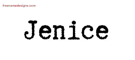 Typewriter Name Tattoo Designs Jenice Free Download