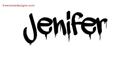 Graffiti Name Tattoo Designs Jenifer Free Lettering