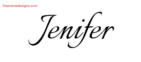 Calligraphic Name Tattoo Designs Jenifer Download Free