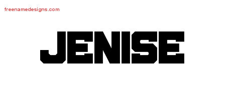 Titling Name Tattoo Designs Jenise Free Printout