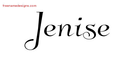 Elegant Name Tattoo Designs Jenise Free Graphic
