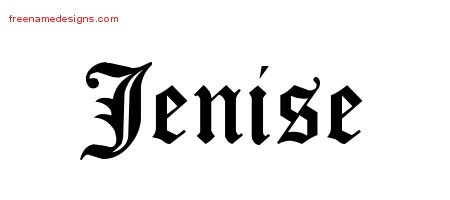 Blackletter Name Tattoo Designs Jenise Graphic Download
