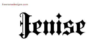 Old English Name Tattoo Designs Jenise Free
