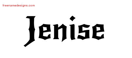 Gothic Name Tattoo Designs Jenise Free Graphic