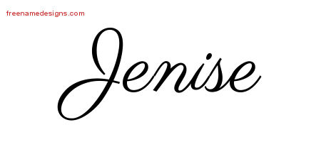 Classic Name Tattoo Designs Jenise Graphic Download