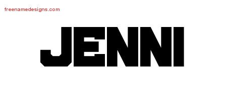 Titling Name Tattoo Designs Jenni Free Printout