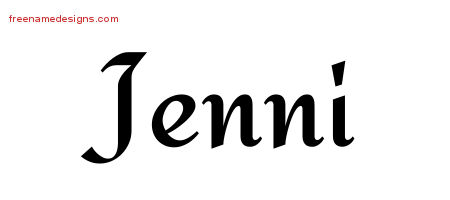 Calligraphic Stylish Name Tattoo Designs Jenni Download Free
