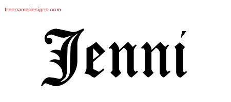 Blackletter Name Tattoo Designs Jenni Graphic Download Blackletter Name Tattoo Designs Jenni Graphic Download