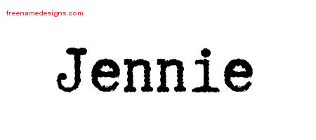 Typewriter Name Tattoo Designs Jennie Free Download