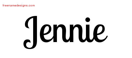 Handwritten Name Tattoo Designs Jennie Free Download