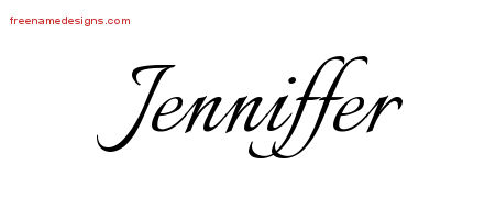 Calligraphic Name Tattoo Designs Jenniffer Download Free