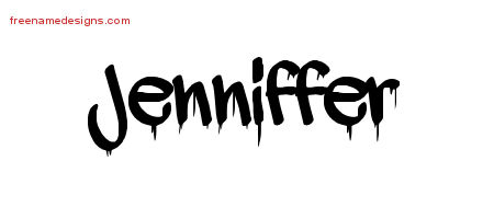 Graffiti Name Tattoo Designs Jenniffer Free Lettering