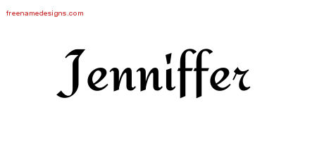 Calligraphic Stylish Name Tattoo Designs Jenniffer Download Free