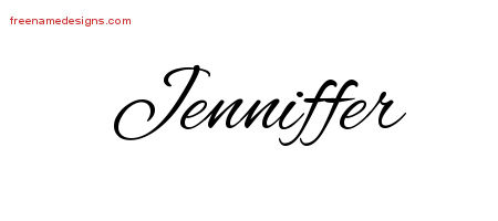 Cursive Name Tattoo Designs Jenniffer Download Free