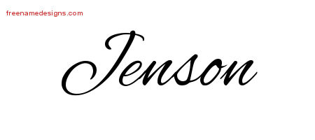 Cursive Name Tattoo Designs Jenson Free Graphic