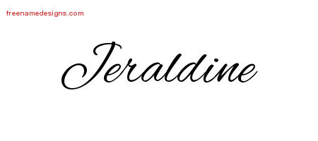 Cursive Name Tattoo Designs Jeraldine Download Free