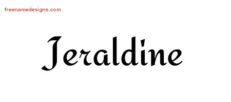 Calligraphic Stylish Name Tattoo Designs Jeraldine Download Free