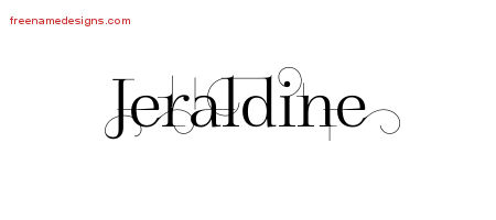 Decorated Name Tattoo Designs Jeraldine Free