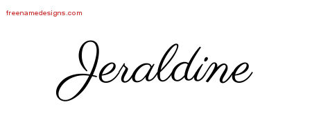 Classic Name Tattoo Designs Jeraldine Graphic Download