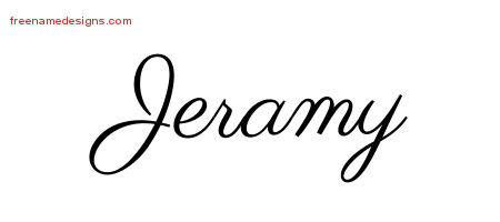 Classic Name Tattoo Designs Jeramy Printable