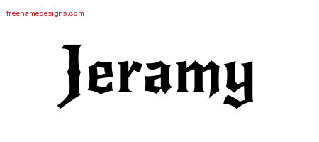 Gothic Name Tattoo Designs Jeramy Download Free