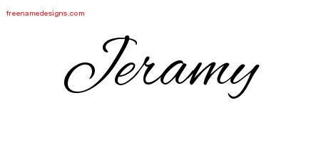 Cursive Name Tattoo Designs Jeramy Free Graphic