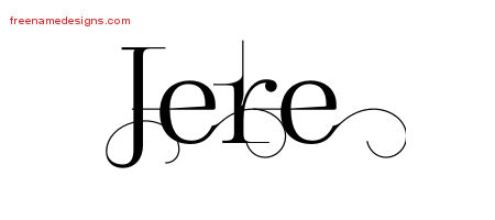 Decorated Name Tattoo Designs Jere Free Lettering