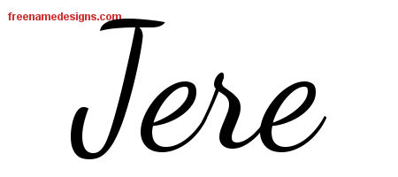 Lively Script Name Tattoo Designs Jere Free Download