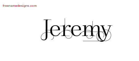 Decorated Name Tattoo Designs Jeremy Free Lettering