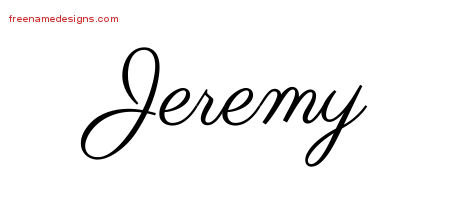 Classic Name Tattoo Designs Jeremy Graphic Download