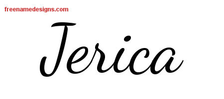 Lively Script Name Tattoo Designs Jerica Free Printout