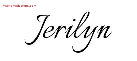 Calligraphic Name Tattoo Designs Jerilyn Download Free