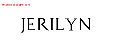 Regal Victorian Name Tattoo Designs Jerilyn Graphic Download