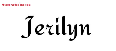 Calligraphic Stylish Name Tattoo Designs Jerilyn Download Free