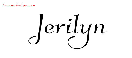 Elegant Name Tattoo Designs Jerilyn Free Graphic