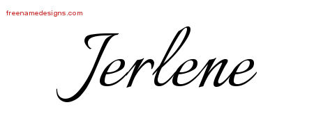 Calligraphic Name Tattoo Designs Jerlene Download Free