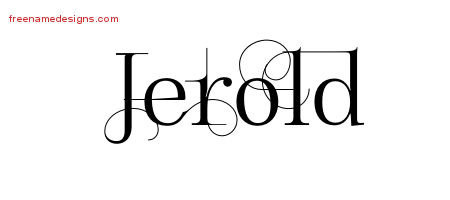 Decorated Name Tattoo Designs Jerold Free Lettering