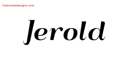 Art Deco Name Tattoo Designs Jerold Graphic Download