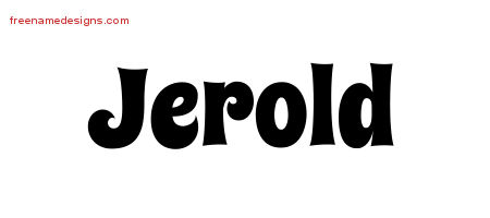 Groovy Name Tattoo Designs Jerold Free