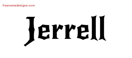 Gothic Name Tattoo Designs Jerrell Download Free