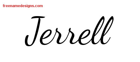Lively Script Name Tattoo Designs Jerrell Free Download