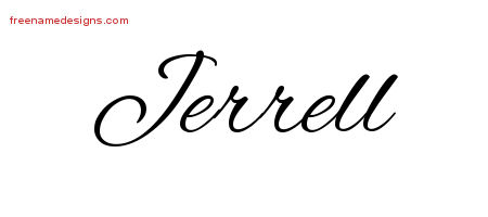 Cursive Name Tattoo Designs Jerrell Free Graphic