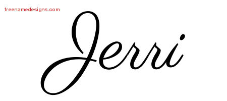 Classic Name Tattoo Designs Jerri Graphic Download