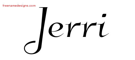 Elegant Name Tattoo Designs Jerri Free Graphic