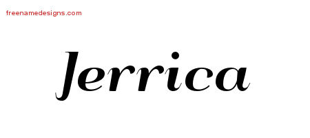 Art Deco Name Tattoo Designs Jerrica Printable