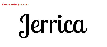 Handwritten Name Tattoo Designs Jerrica Free Download