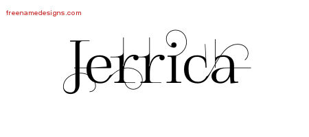Decorated Name Tattoo Designs Jerrica Free