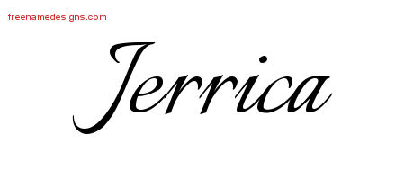 Calligraphic Name Tattoo Designs Jerrica Download Free